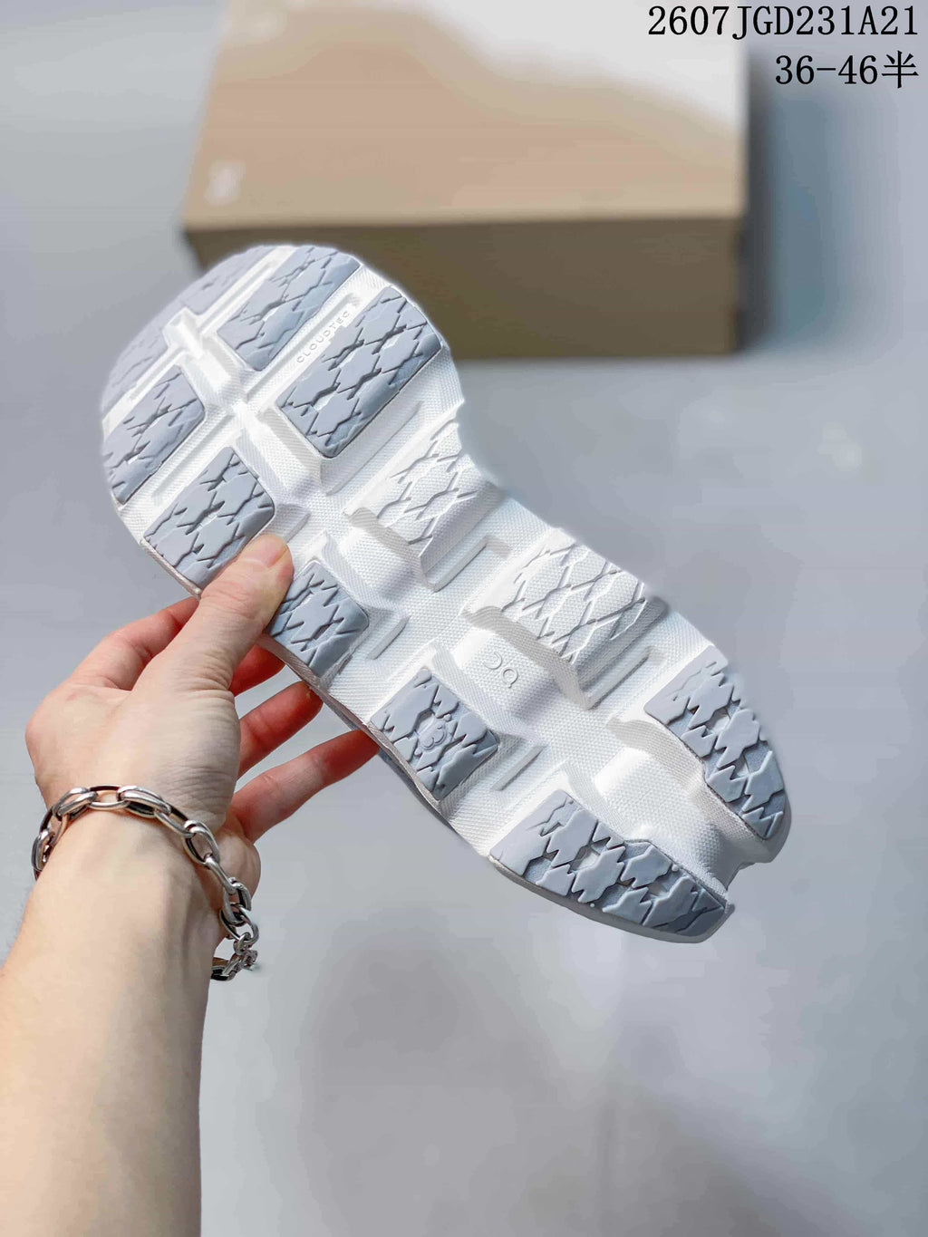On Cloudmonster 3 Sneakers White and Light Blue 712210TIT