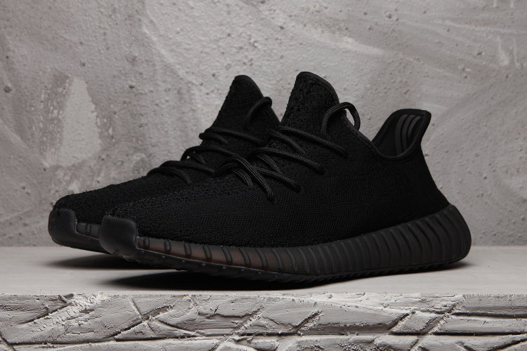 Yeezy 350 V2 Black Knit Sneakers