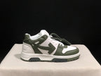 OFF-WHITE Out Of Office Low-Top Sneakers White Olive