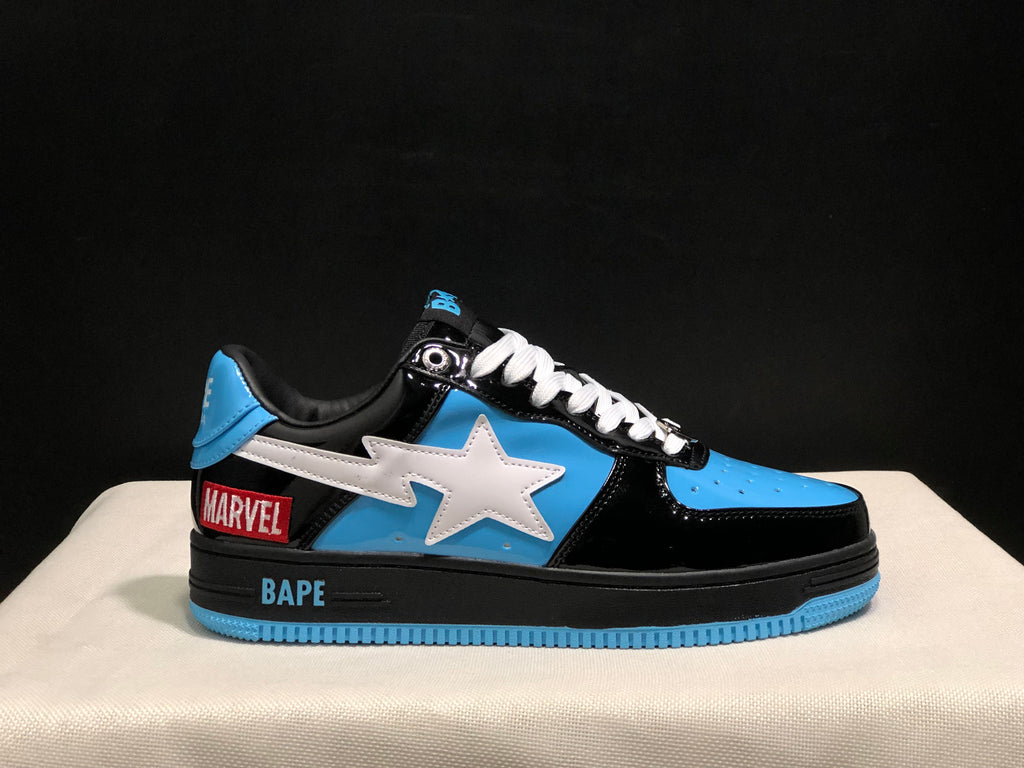 BAPE STA Low-Top Sneakers Black Blue White