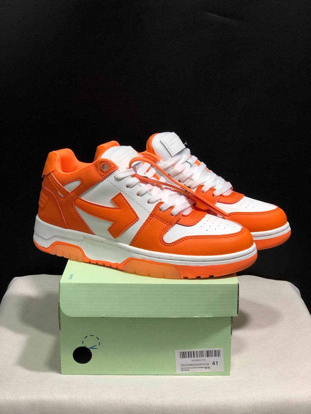 OFF-WHITE Out Of Office Low-Top Sneakers Orange White