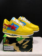 BAPE Bapesta Low-Top Sneakers Yellow Blue Red