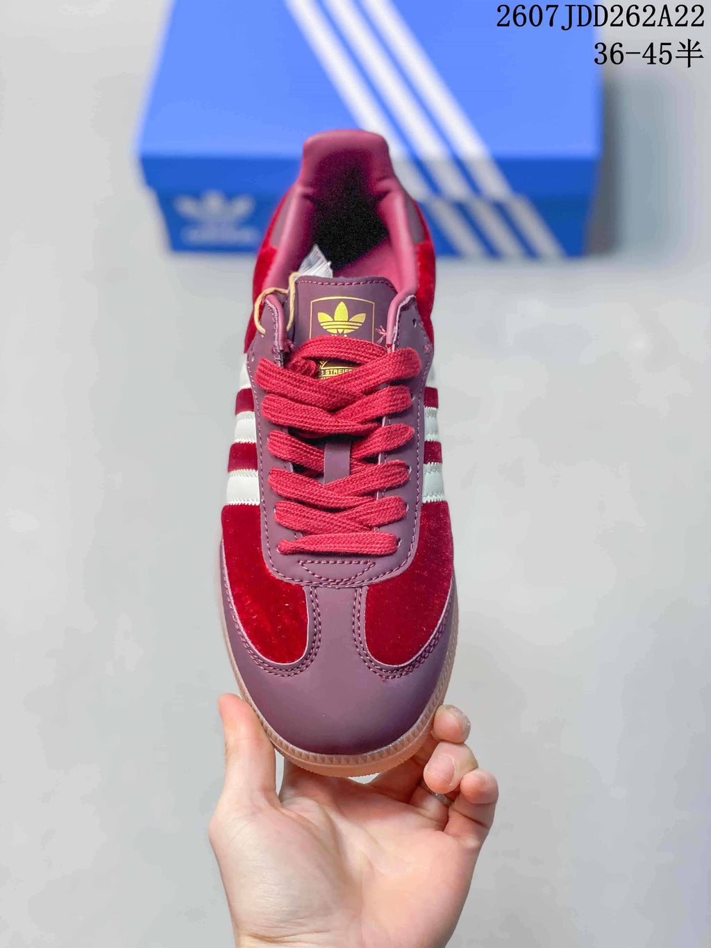 adidas Originals Samba Vegan OG Sneakers Burgundy White