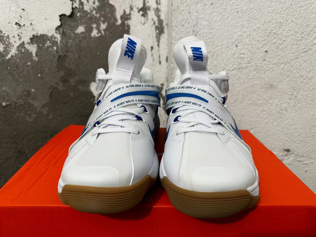 Nike Hyperdunk White and Blue Basketball Shoes