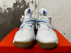 Nike Hyperdunk White and Blue Basketball Shoes