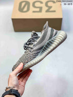 Adidas Yeezy Boost 350 Sneakers Grey with Orange Stripe