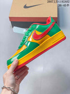 Nike Air Force 1 '07 Low Green Yellow Red Sneakers