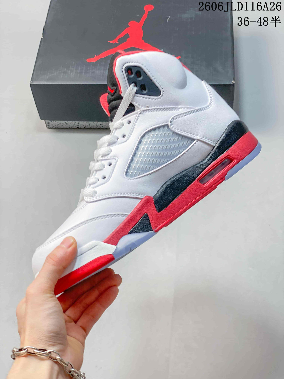 Jordan Air Jordan 5 Retro High White Red Black Sneakers
