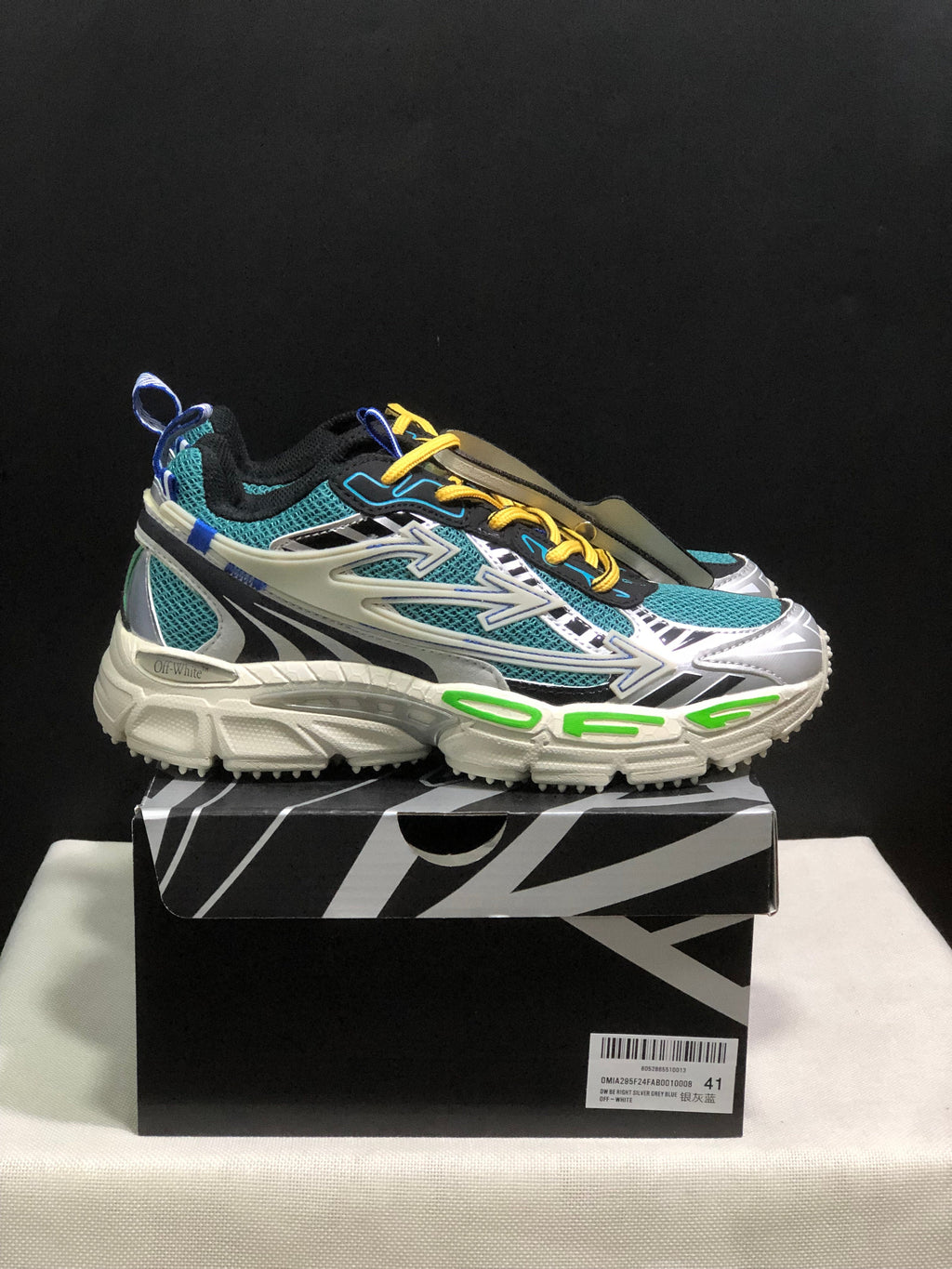 Off-White Be Right Back Sneakers Teal White Black