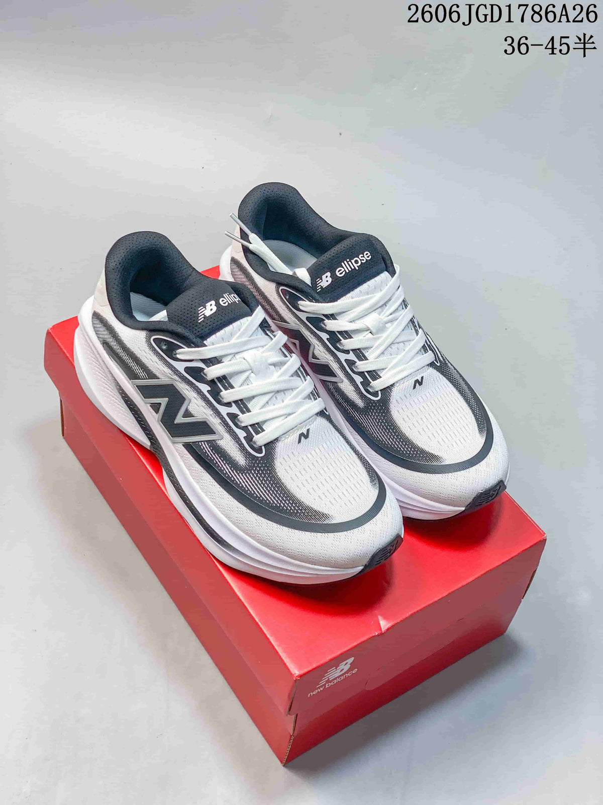 New Balance Ellipse V1 Running Shoes, White and Charcoal MELPS932