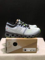 On Cloud X 4 Sneakers in Gray and Lime