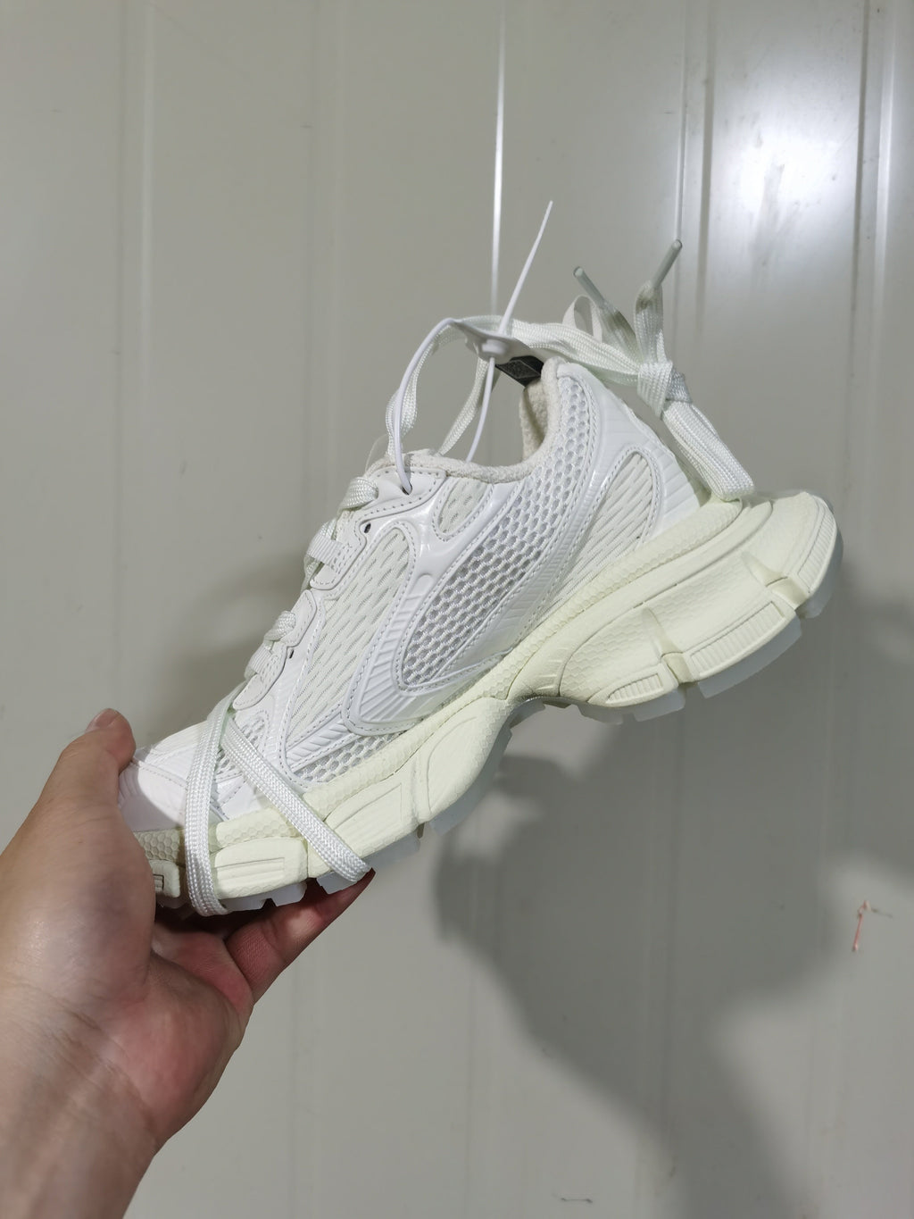 Glow-in-the-Dark White Mesh Sneakers