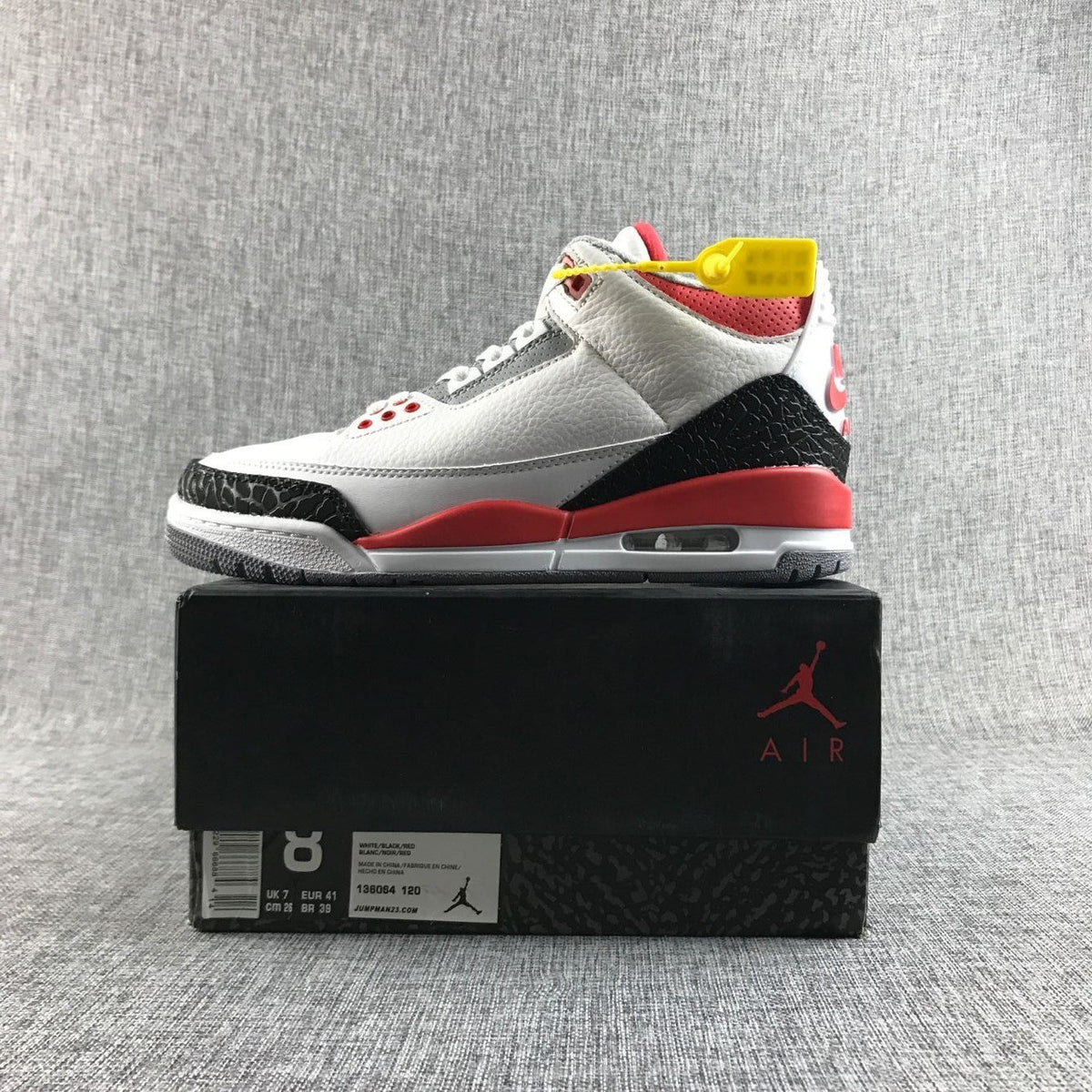Air Jordan 3 Fire Red Men's Sneakers