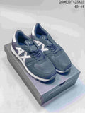 Armani Exchange AX Low-Top Sneakers, Navy and White