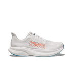 HOKA Mach 6 Running Shoes, White with Coral and Blue