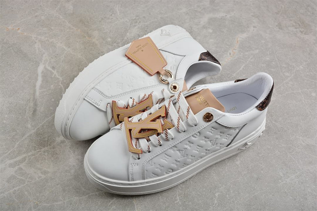 Louis Vuitton Time Out Low White Platform Sneakers