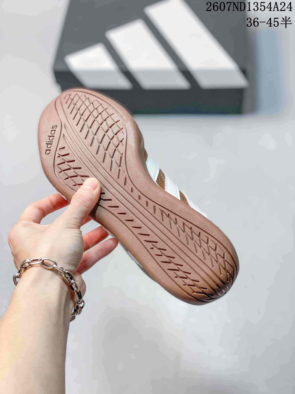 adidas Adipista Brown and White Casual Trainers