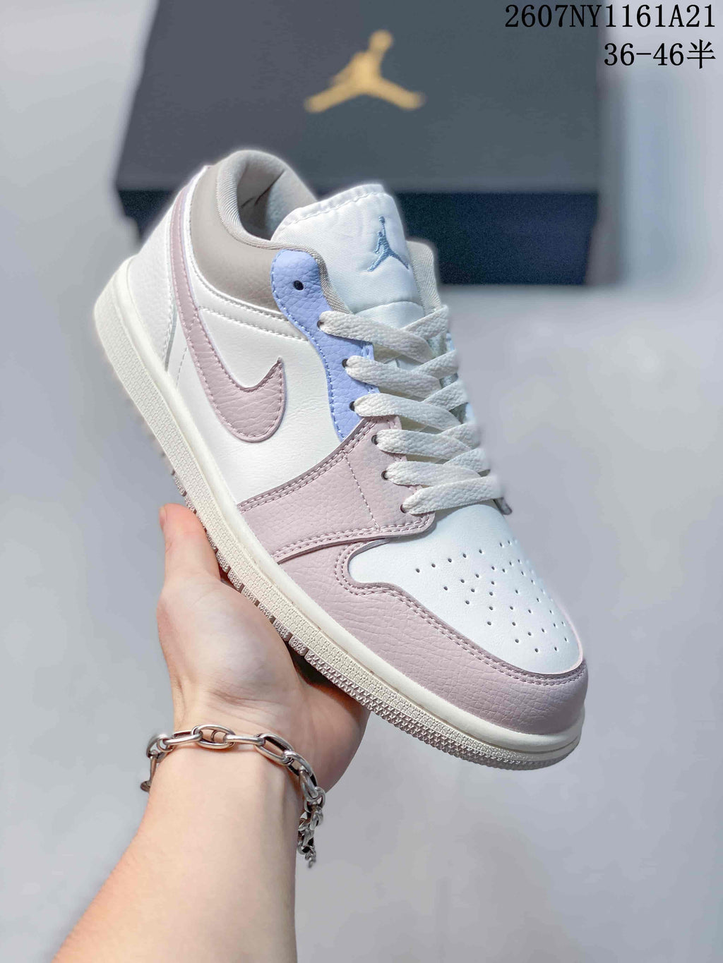 Jordan Air Jordan 1 Low Pink White Sneakers 2607NY1161A21
