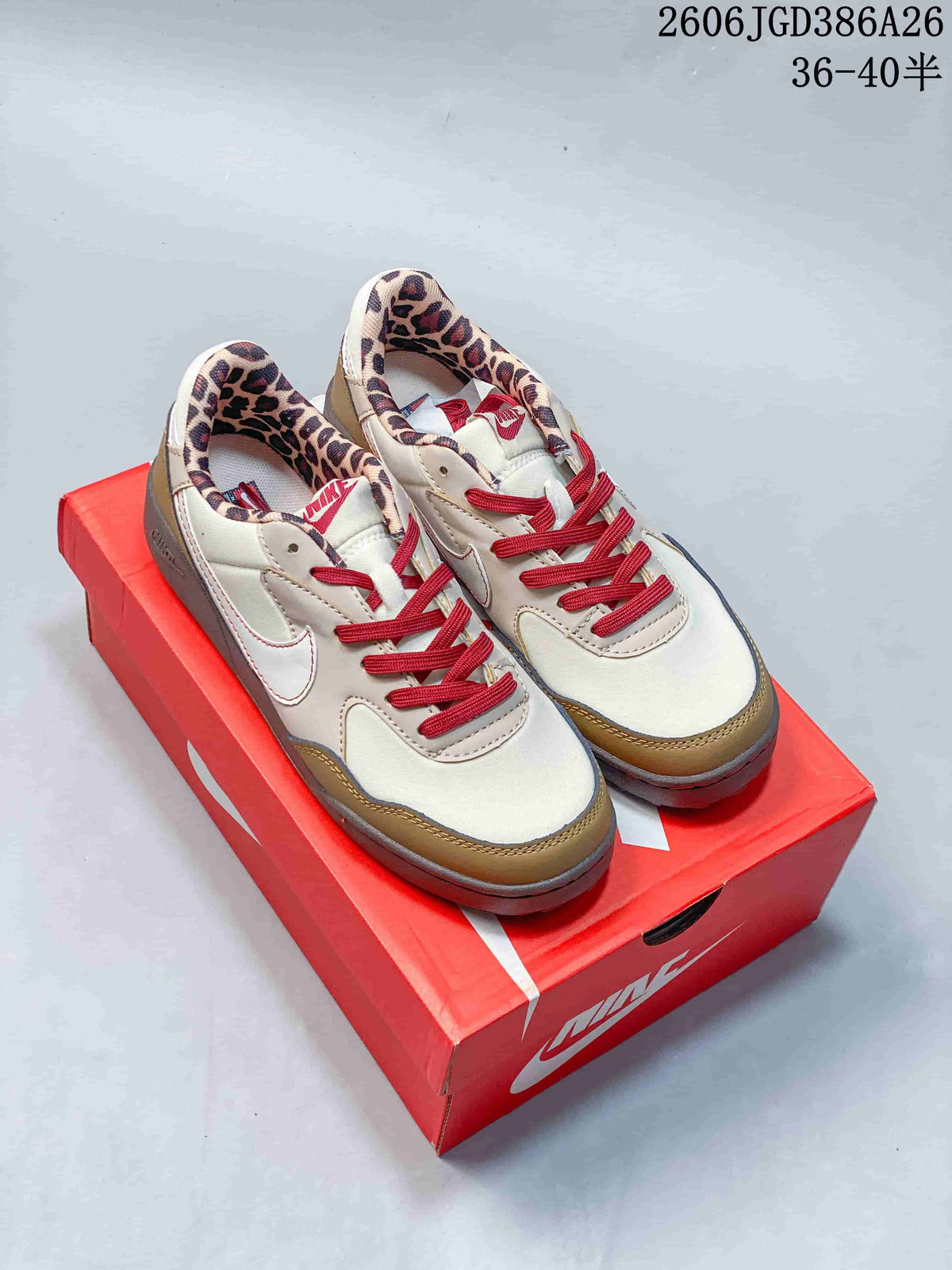 Nike Terra Manta Suede Sneakers Cream Tan Red