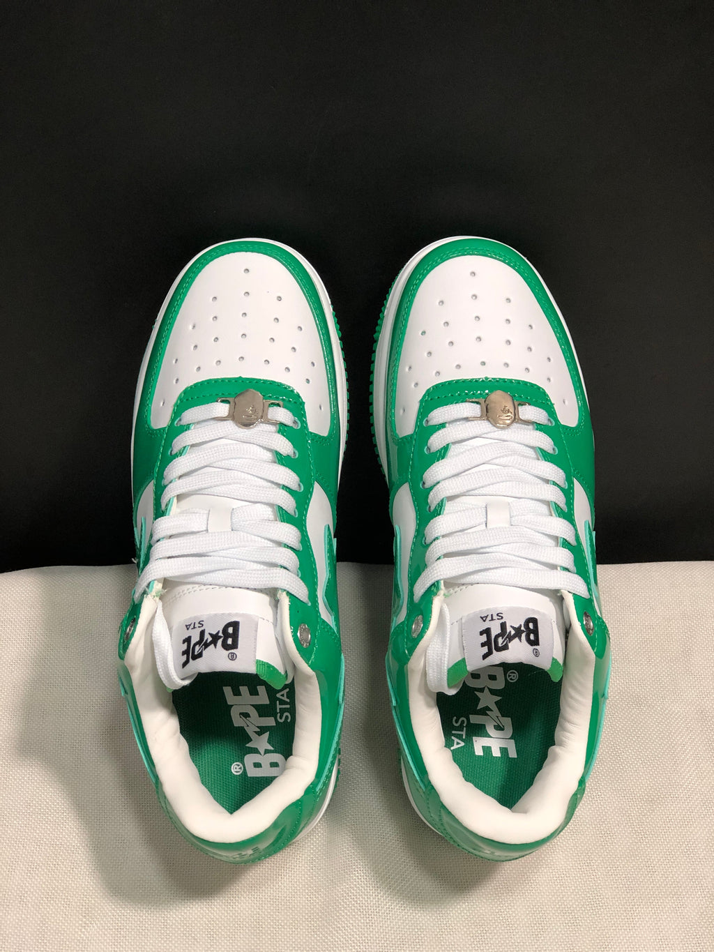BAPE STA Low-Top Sneakers White and Green