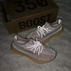 Yeezy 350 V2 Knit Sneakers in Light Gray and Tan
