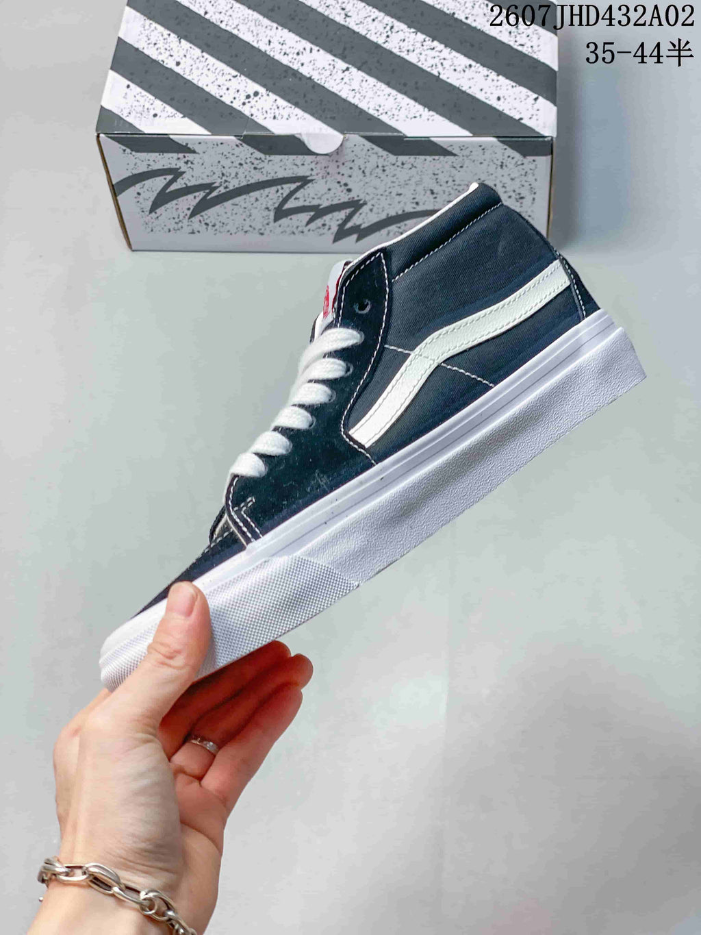 Vans Vault OG Sk8-Mid Black and White Sneakers VN0A4BVCBA2