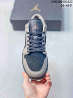 Jordan Air Jordan 1 Low Gray and Navy Sneakers 2607ND1092A22
