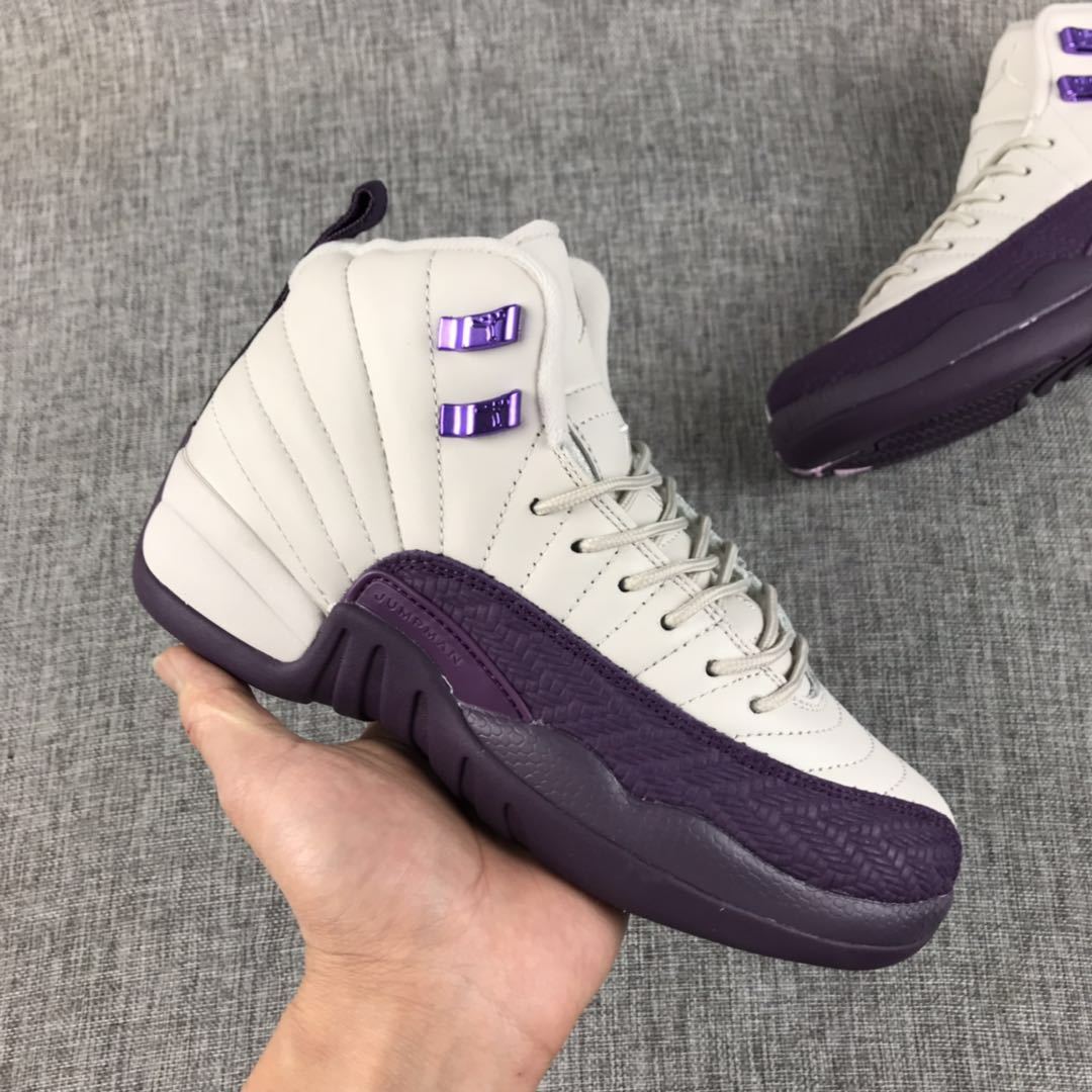 Jordan Air Jordan 12 White Purple Sneakers 510815-001