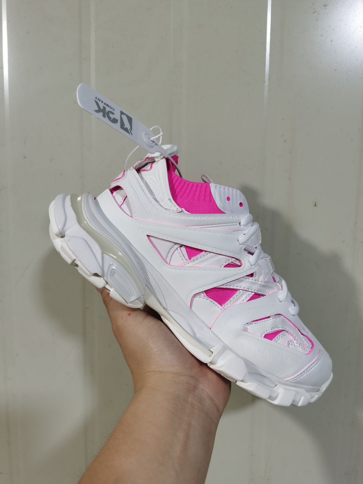 Balenciaga Track Sock Sneakers White Fluorescent Pink 9055