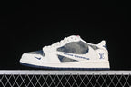 Jordan 1 Low OG SP White and Blue Denim Low-Top Sneakers