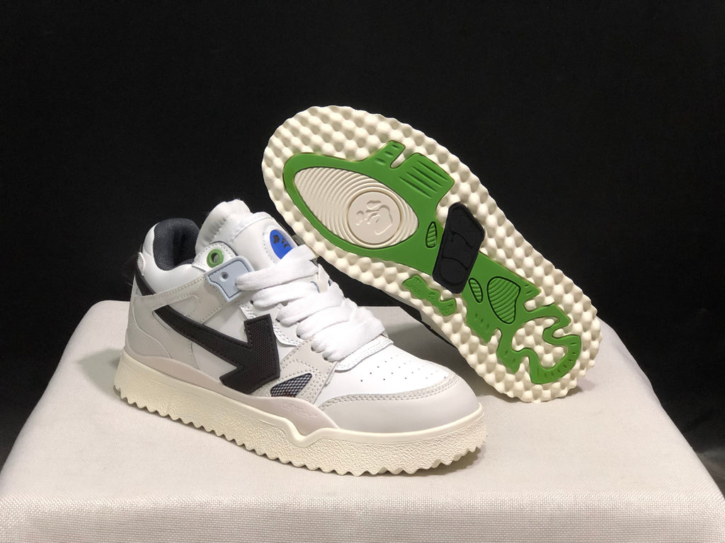 Off-White White Sneakers with Black Arrow Detail