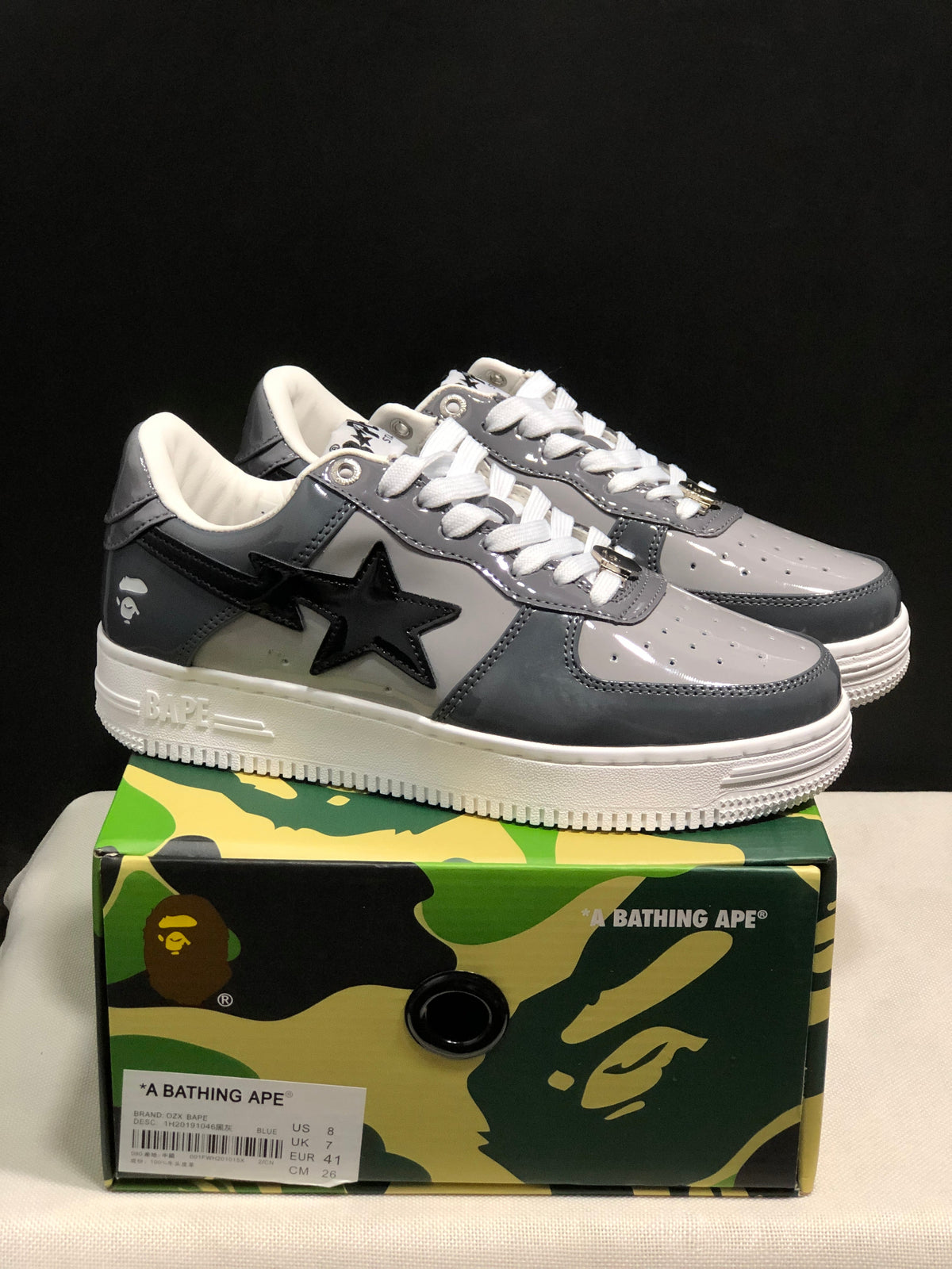BAPE Bapesta Low-Top Sneakers Dark Gray