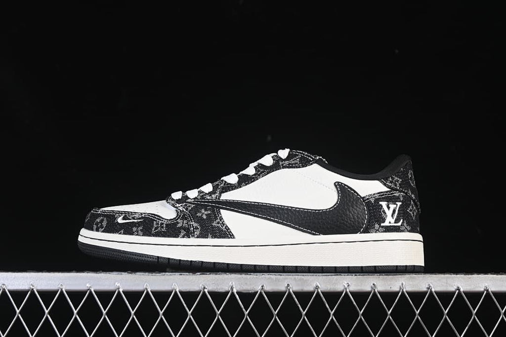 Air Jordan 1 Low OG SP Black White Patterned Sneakers