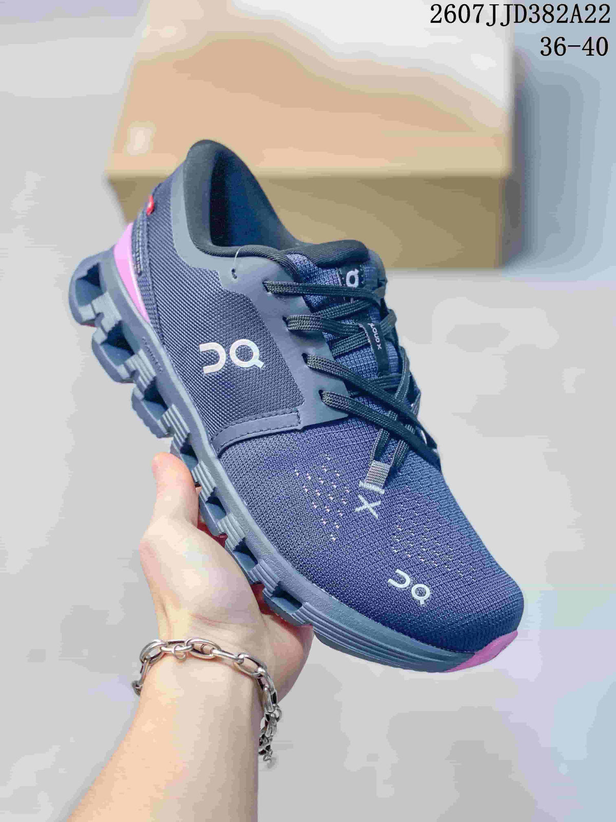 On Cloud X 4 Sneakers Navy Pink 2607JJD382A22