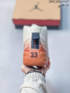 Nike Air Jordan 12 Sneakers White Orange CT8013-116