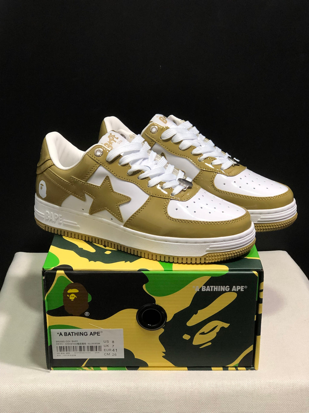 BAPE STA Low-Top Sneakers Olive White