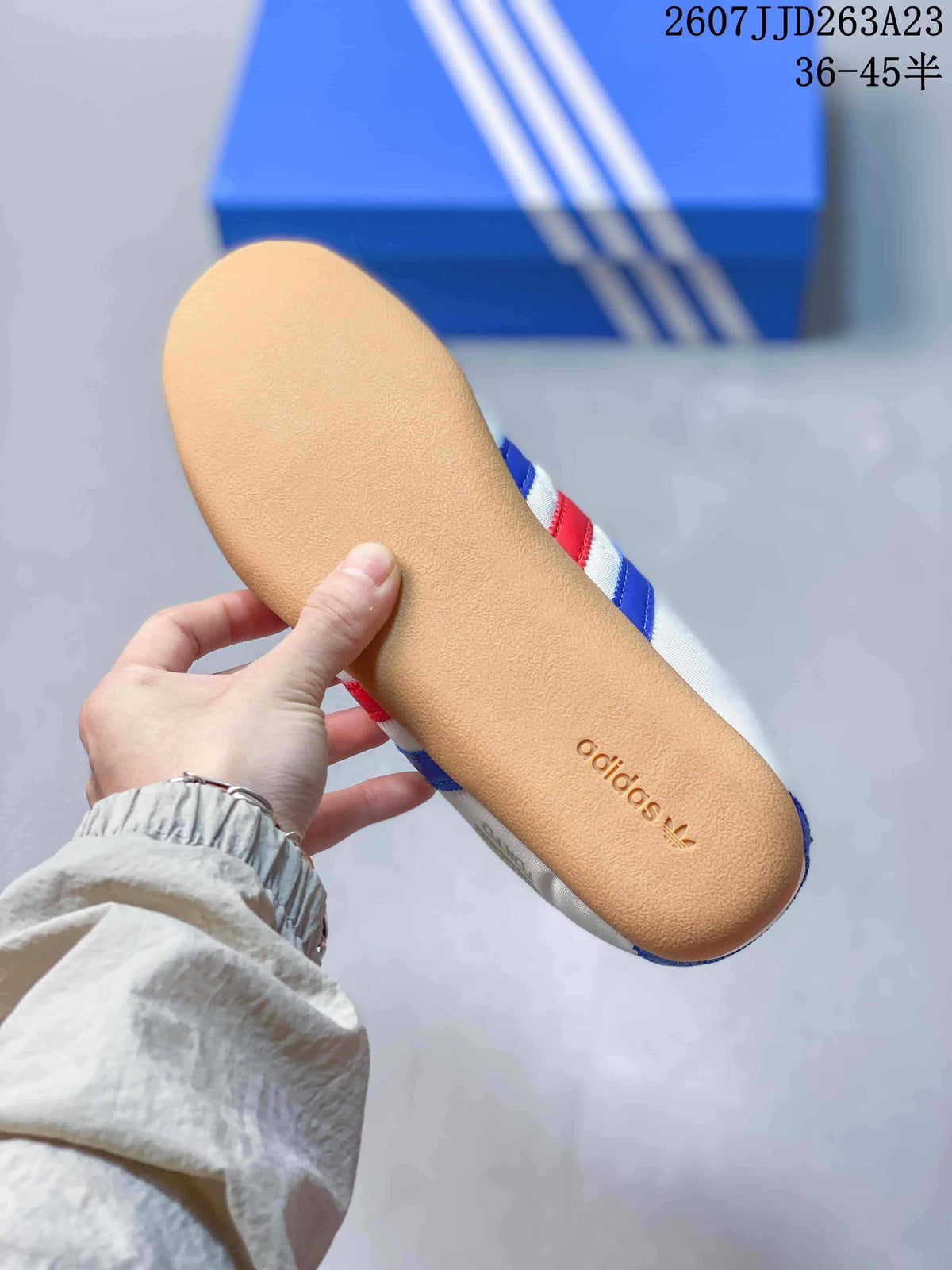 adidas Tokyo Sneakers White Blue Red Gum Sole