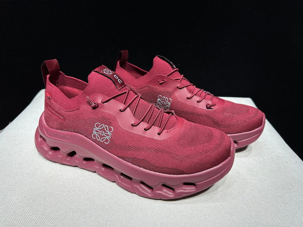On x Loewe Cloudtilt Sneakers in Cherry Burgundy