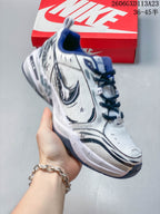 Nike Air Monarch IV Sneakers White Navy Silver 415445-102