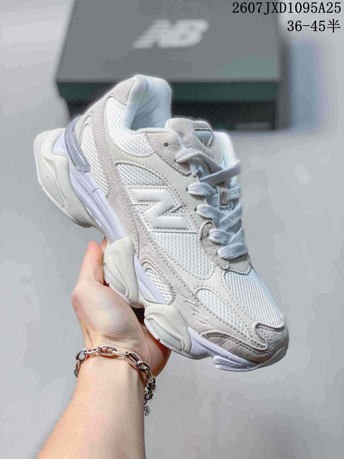 New Balance 9060R White Suede-Style Sneakers 712450EWO