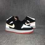 Jordan 1 Mid Multicolor Black Sneakers 554725-083