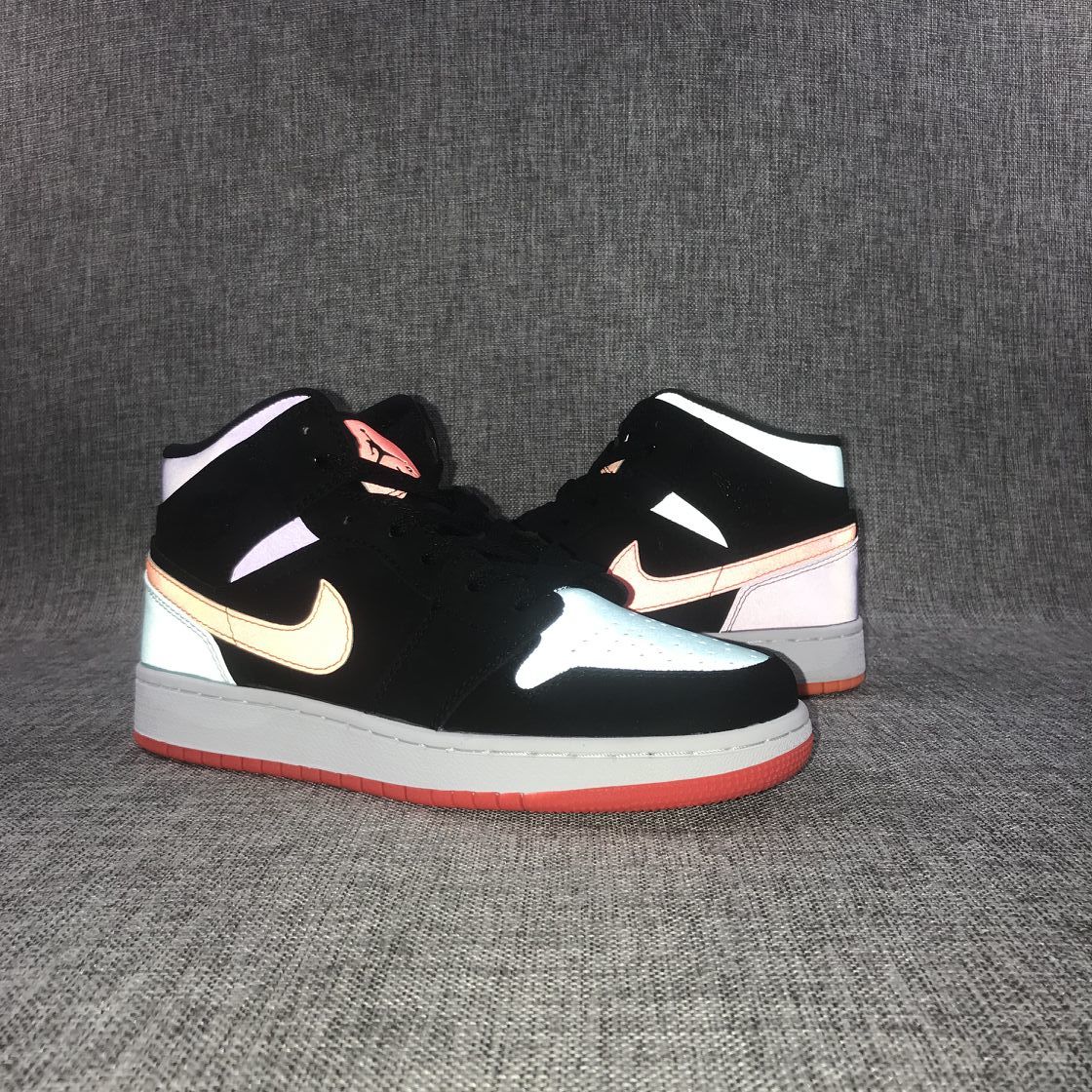 Jordan 1 Mid Multicolor Black Sneakers 554725-083