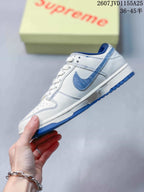 Nike SB Dunk Low Pro White Blue Low-Top Skate Shoes