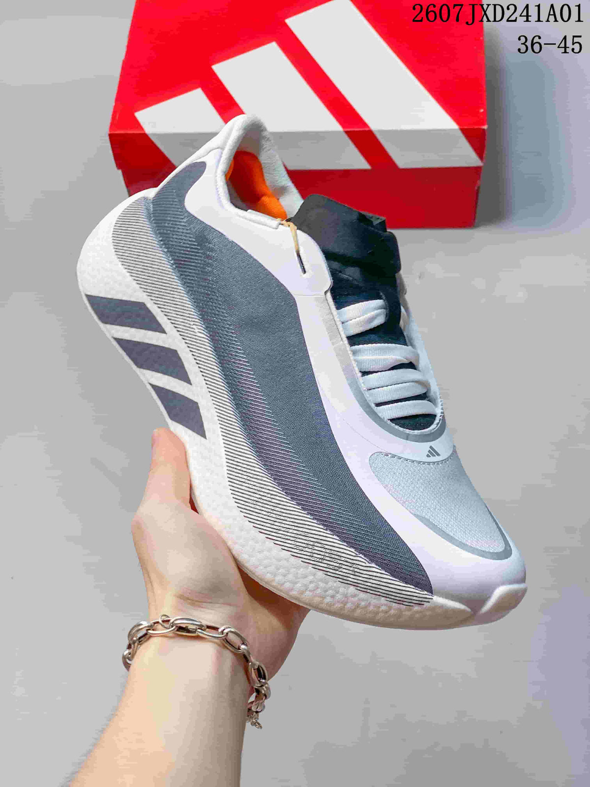 Adidas Hyperboost Edge M Running Shoes, White and Gray