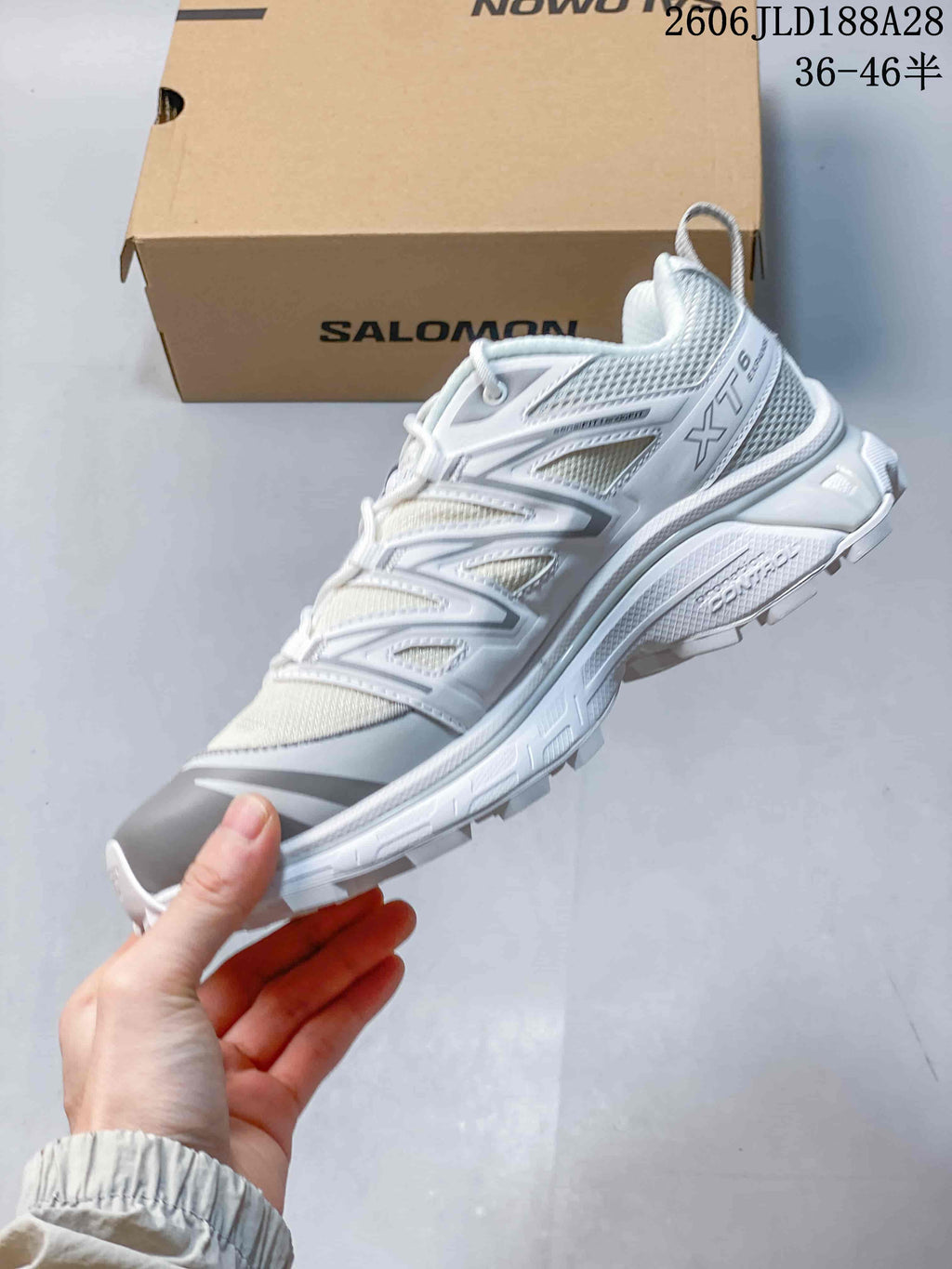 Salomon XT-6 Expanse Trail Running Shoes White Grey