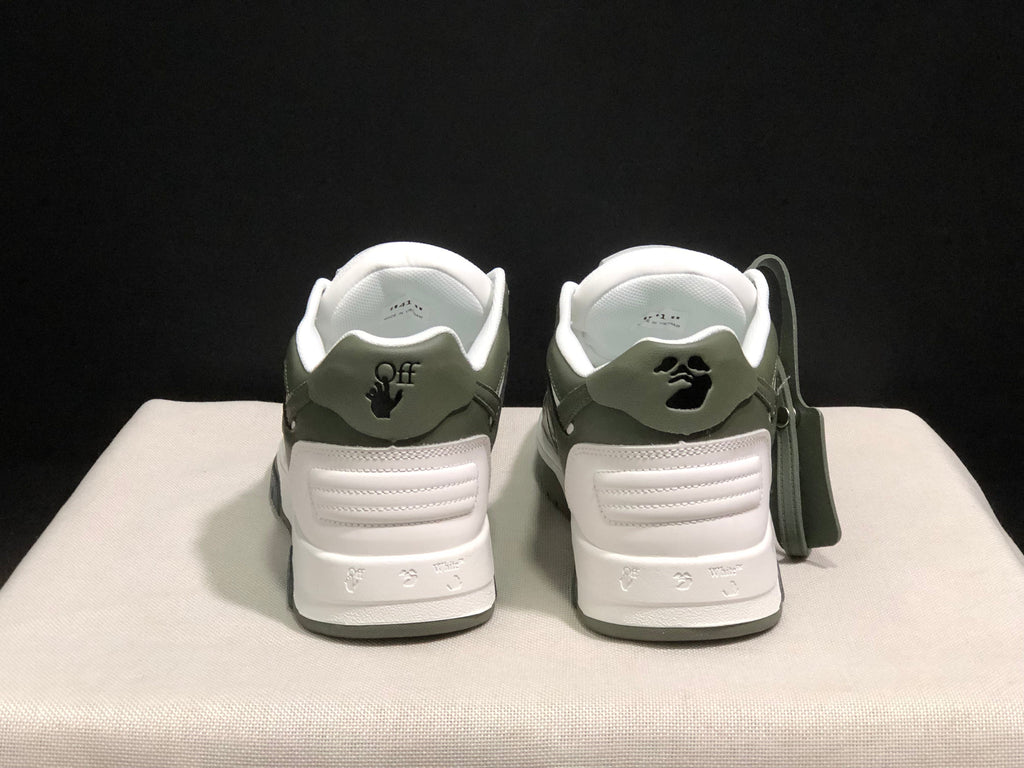 OFF-WHITE Out Of Office Low-Top Sneakers White Olive