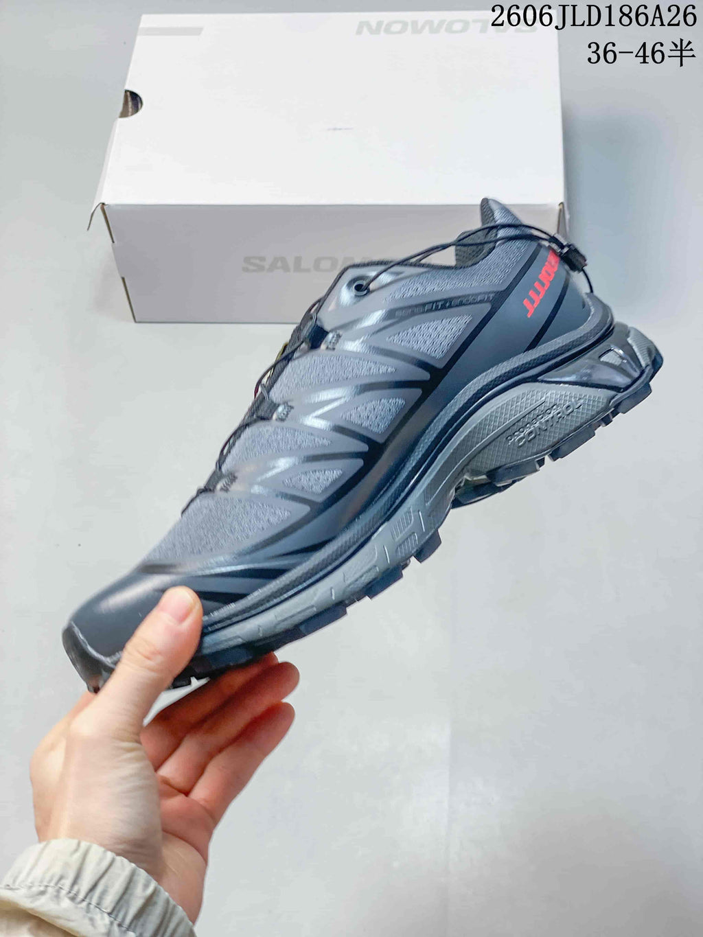 Salomon XT-6 Camo Trail Running Shoes, Gray – 612860YWT