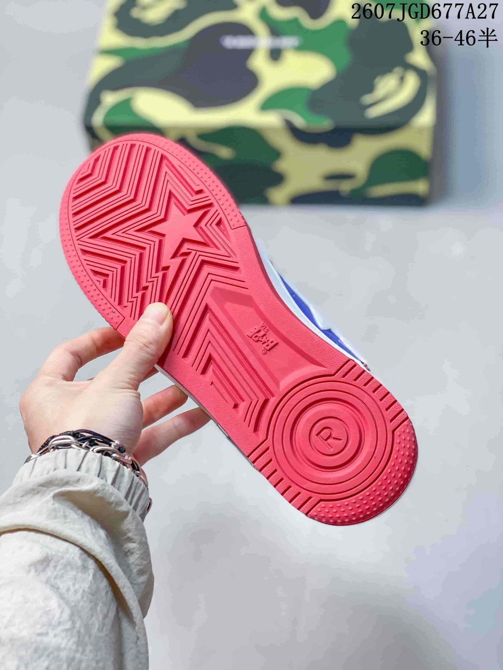 BAPE STA Low Sneakers Red Blue 2607TGD677A27