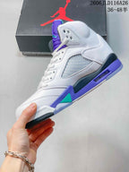 Jordan Air Jordan 5 Retro High White Purple Sneakers