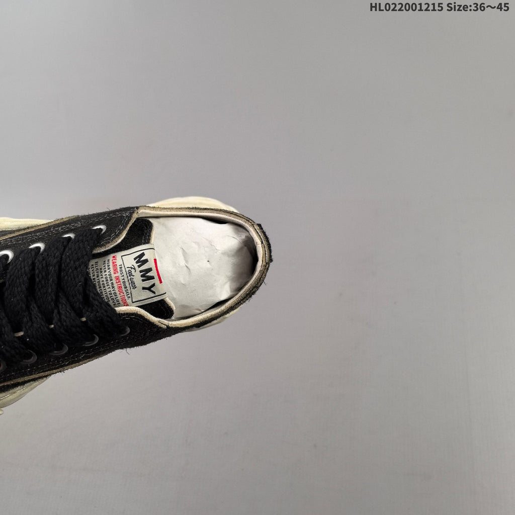 Maison Mihara Yasuhiro Original Sole Canvas Low Sneakers, Black